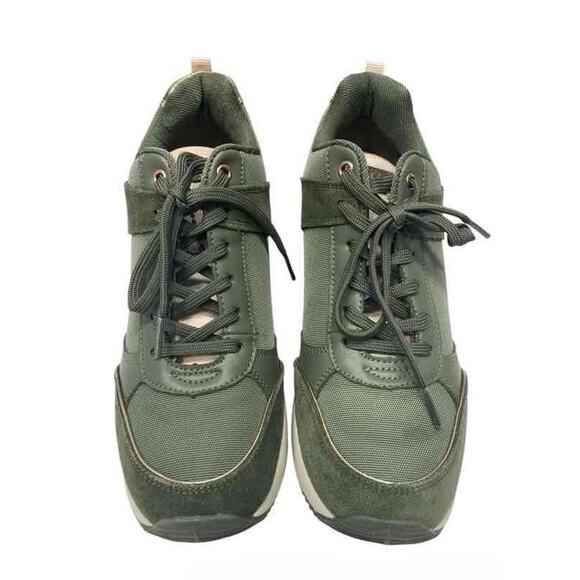 Skechers Million High N Fly Suede Wedge Heel Sneakers 10 - Picture 3 of 9